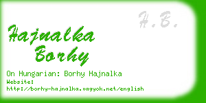 hajnalka borhy business card